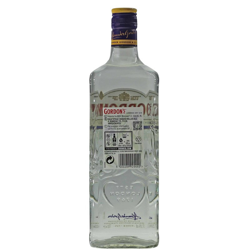 Gordons London Dry Gin 0,7 L 37,5 % vol